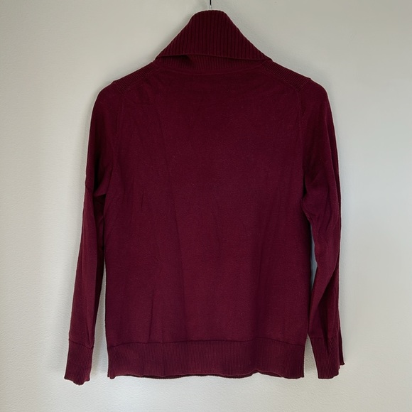 ⭐️Banana Republic Burgundy Cowl Neck Sweater - Picture 4 of 5